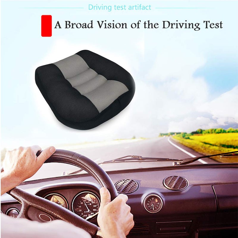 Srutirbo Car Booster Seat Cushion Raise The Height for Short People Driving Hip (Tailbone) and Lower Cack Fatigue Relief Suitable for Trucks  Cars  SUVs  Office Chairs  Wheelchairs (Black and Gray) - Image 2
